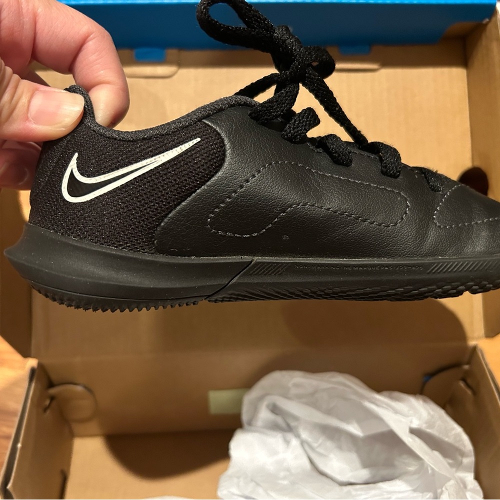 Nike Kids Black Sneakers with White Logo